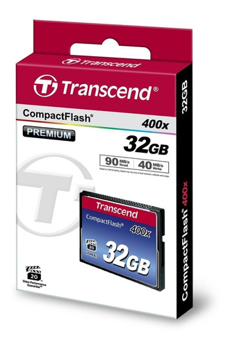 Memoria Compactflash 32gb Transcend Premium Cf 400x 90mb/s