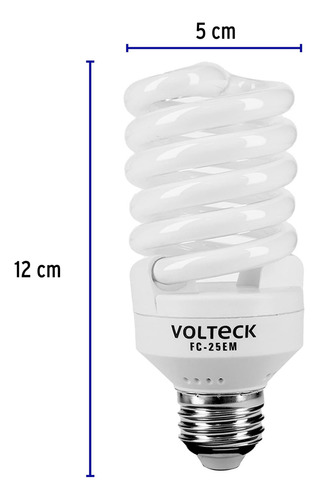 Lámpara 25 W Espiral Mini Luz Cálida T2 B. 48507