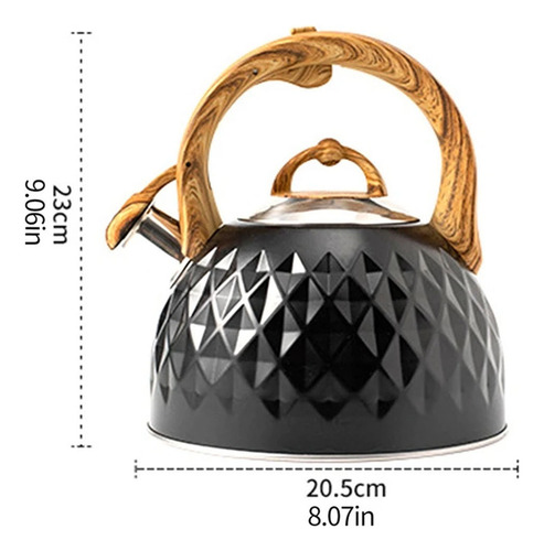 Tetera De Acero Inoxidable Whistling De 3 Litros Con Mango D