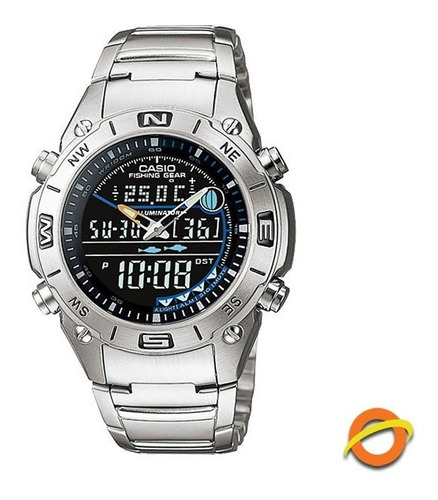 Reloj Casio Amw-703d Fishing Time Fase Lunar Sumergible