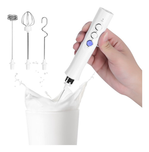 Imagen 2 de 10 de Batidor Eléctrico Usb Para Espumar Huevos, Leche O Café