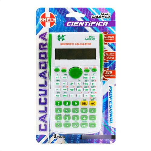 Calculadora Científica Shely 240 Funciones 12 Dígitosdisplay Color Al Azar