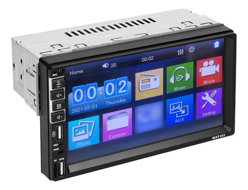 Monitor Estéreo De Coche De Un Solo Din Con Pantalla Táctil