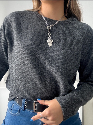 Sweater De Mujer Lanilla Brush Comodo Liviano Y Abrigado