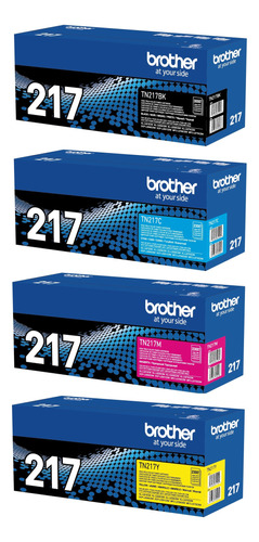 4 Toner Brother Tn-217 Original L3210 L3230 L3270 L3550 3750