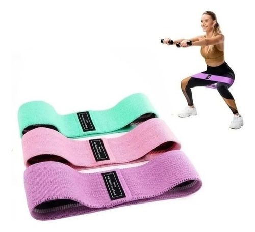 Set 3 Bandas Elásticas Resistencia Ejercicio Entrenamiento
