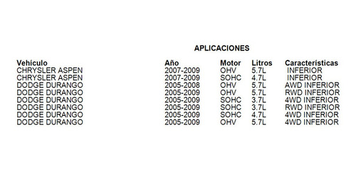 Buje Inferior Dodge Durango 2006 3.7l
