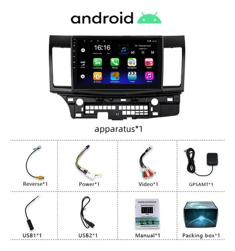 Cámara Portátil Wifi Autoestereo Mitsubishi Lancer 08-13