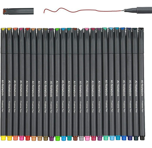 Lapiceras Ballpoint Fineliner Set 24 U Multi