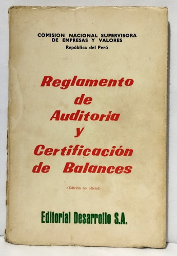 Reglamento De Auditoria Y Certificacion De Balances 1973
