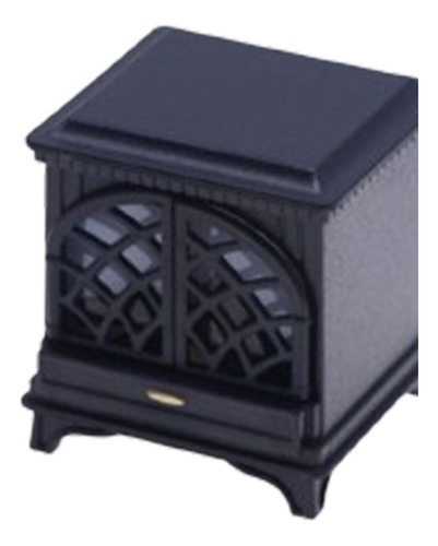 2 Chimenea De Casa De Muñecas En Miniatura, Negro