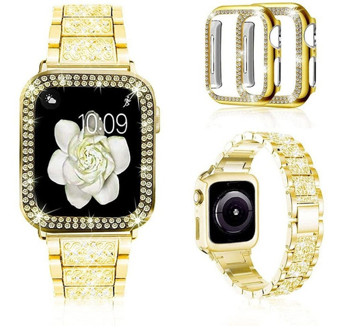 Malla Para Apple Watch Brillante Para Series 6/5/4/3/2/1 Oro