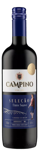 Campino vinho de mesa tinto suave 750ml