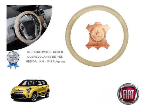 Funda Cubrevolante Beige Piel Fiat 500l 2015 A 2019