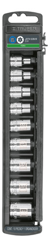Juego De 9 Dados Cuadro 3/8' Torx, Truper 4 Pzs