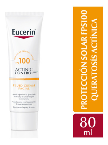 Eucerin Solar Facial Actinic Control Md Fps100 X 80ml