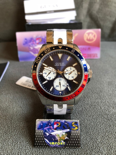 Relogio Guess W1107g2 Prata Original Completo Com Caixa