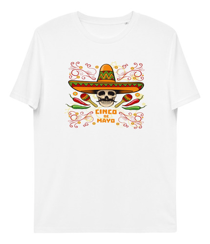 Playera Mexicana Calavera Mariachi 5 De Mayo Dia De Muertos