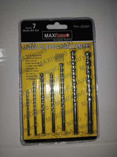 Kit De 7 Mechas Para Pared O Concreto 