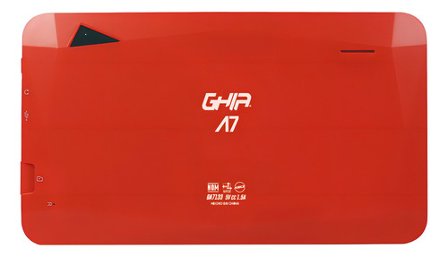 Tablet Ghia A7 Android 11 De 7 Pulgadas Con 2 GB Ram 32 GB Alm. 2 Camaras WIFI Bluetooth Color Rojo Modelo GA7133R3
