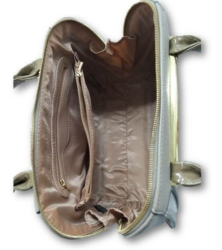 Imagen 3 de 4 de Bolso De Dama Con Correa Dorado / Caqui 425y4