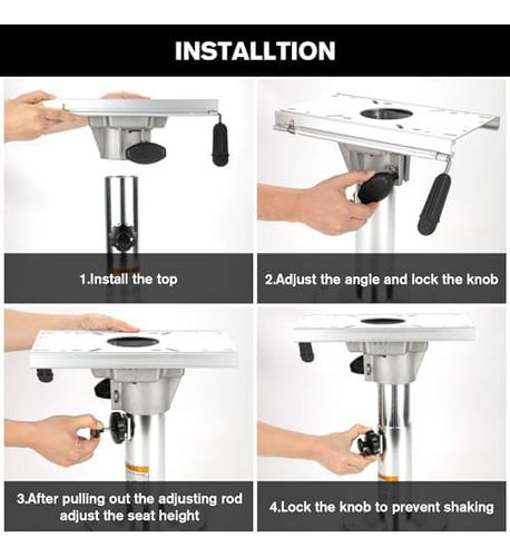 Pedestal De Asiento De Barco Con Tobogán, Altura Ajustable D