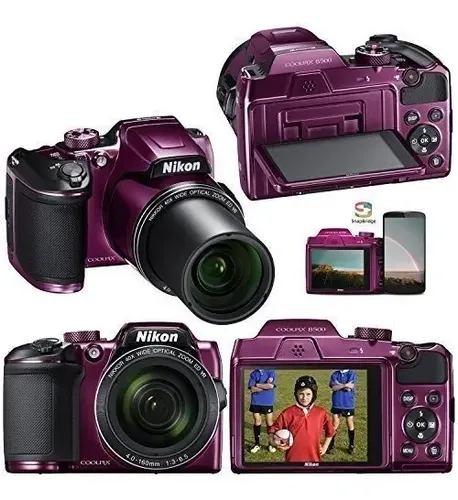 Câmera Nikon Coolpix B500 Roxa Novo +bolsa+mini Tripé | MercadoLivre