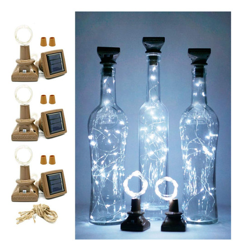 Lovenite - Luces Solares Para Botellas De Vino Con Corcho, 6