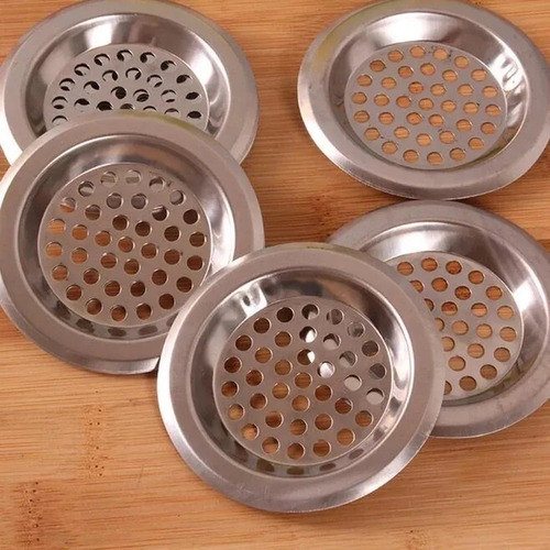 Imagen 7 de 8 de Set X6 Rejilla Filtro Desagote Pileta Bacha Cocina Acero Inx