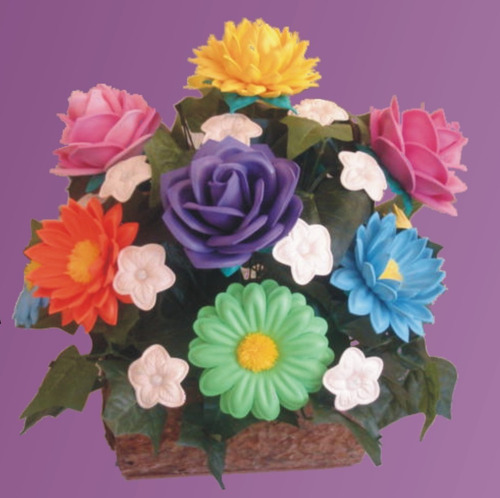 Imagen 3 de 4 de Moldes Para Flores Con Goma Eva Frisadores Frisador Set X 8