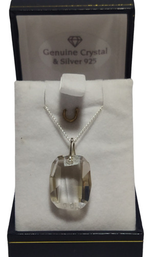 Colgante Cristal De Swarovski® Graphic Cadena Plata Fina 