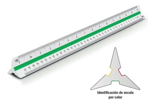 Escalímetro Régua Triangular Plástico 30 Cm N° 2 Cis - Fenix