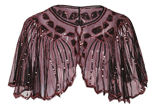 Manto De Noche Con Lentejuelas Decorativas Bolero Mantón