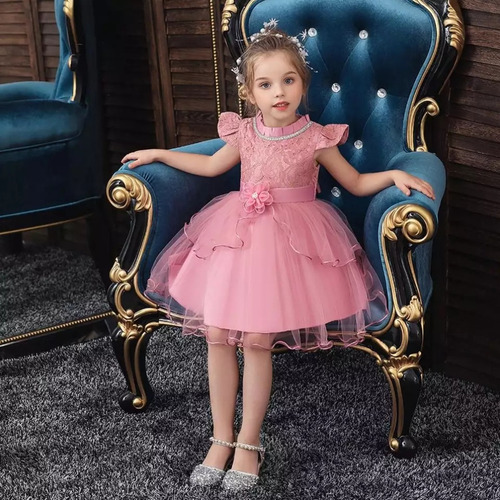 Vestido De Niña Para Fiesta Elegante Bautizo Pajesita Cumple