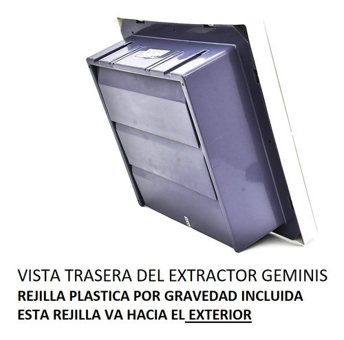 Imagen 5 de 7 de Extractor De Aire Geminis 10 Pulgadas Blanco Masterfan