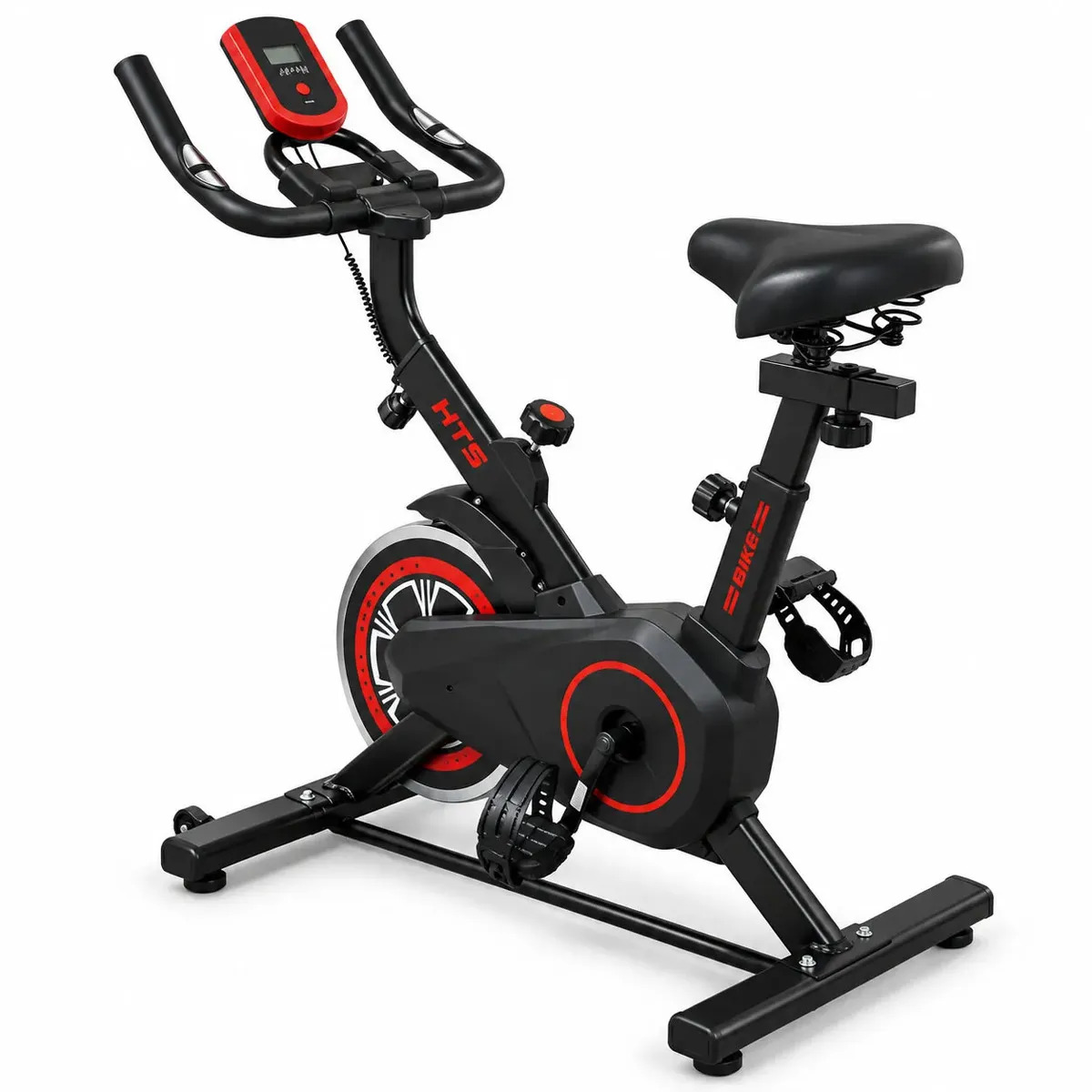 Bicicleta Spinning Fija Estatica Profesional Disco 8Kg Altura Regulable Monitor Calidad Premium HTS