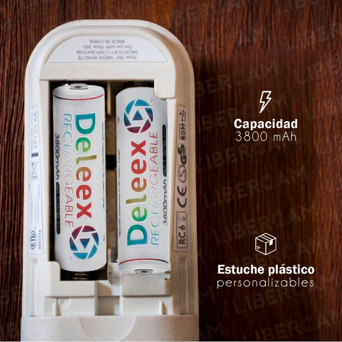 Imagen 8 de 10 de Pila Bateria Recargable Aa Blister Pack X 4 3800mah Pilas