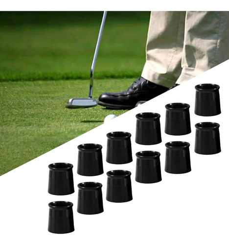 12x Virolas De Golf Duraderas Adaptador De Punta Negro