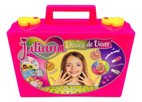 Valija Juliana Diseño De Uñas Chica Con Stickers