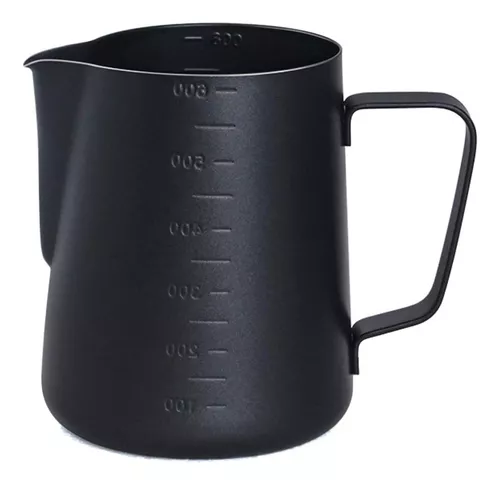 Jarra lattear en acero negro600ml / – e siete company s.a.s.