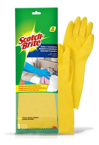 Guantes Manga Larga Baño Y Lavandería 3m Scotch Brite X 6un