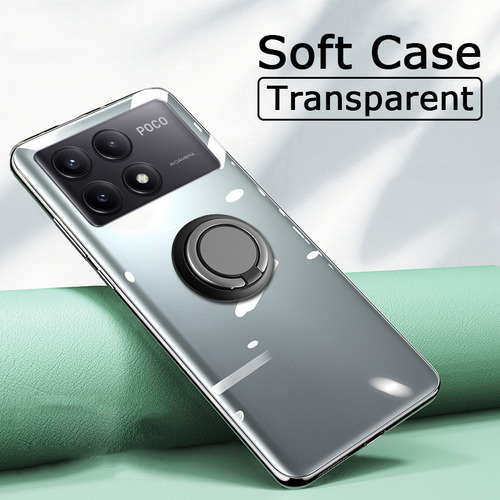 Capa Para Xiaomi Poco F6 Pro 5g Anel Fino Transparente