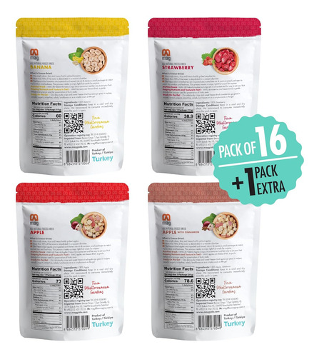 Mag Snacks De Frutas Congeladas Frutas Mixtas Fresa Manzana