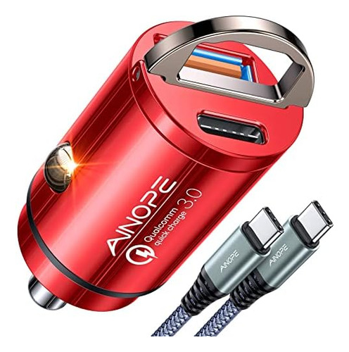 Cargador De Coche Usb C De 90 W, Carga Súper Rápida, Cargado