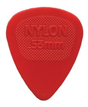 Imagen 1 de 1 de Pua De Guitarra Dunlop Nylon Midi Standard .53mm Red - Paqu