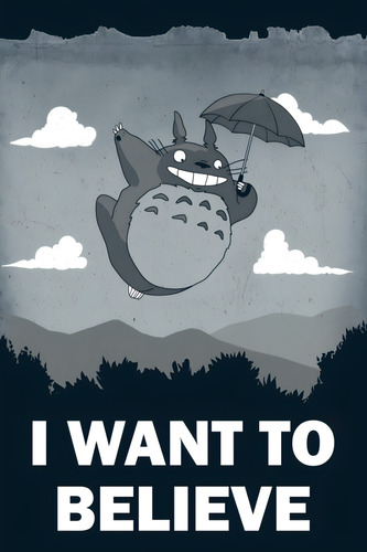 Póster Totoro Autoadhesivo 100x70cm #564