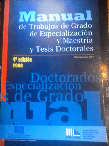 Manual De Trabajos De Grado Y Maestrias