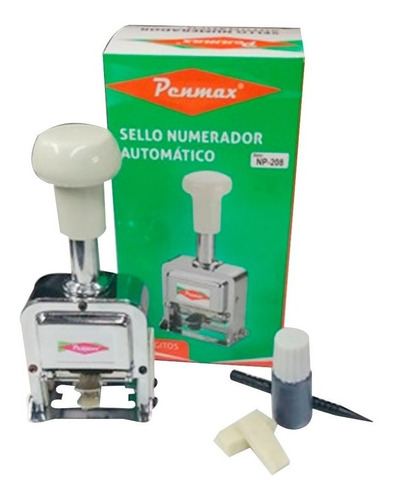 Sello Numerador Automático Penmax Metálico 8 Dígitos Np-208