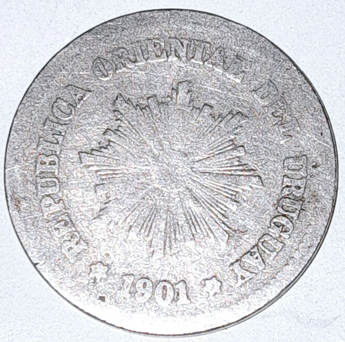 Moneda 5 Centésimos Uruguay 1901