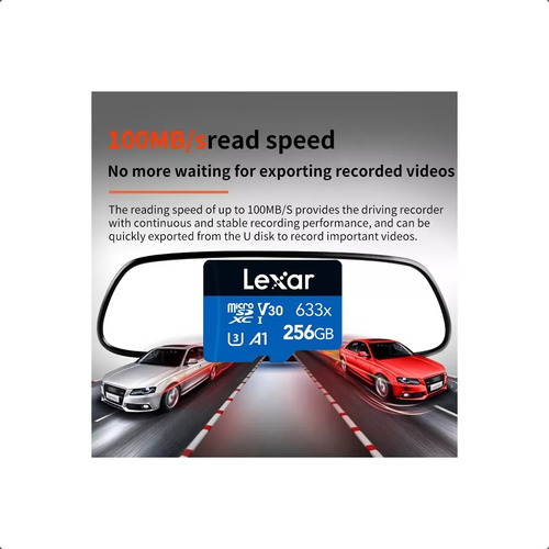 Tarjeta Micro Sd Lexar 256 Gb 100mb/s 633x A1 V30 U3 4k